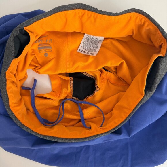 Nike Dri-Fit Blue Athletic Skort With Orange Liner & Gray Waistband Womens Sport - Picture 8 of 8